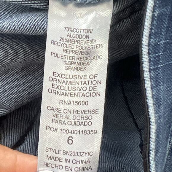 Democracy Womens Ab Technology Medium Wash Denim Raw Hem Skinny Jeans Size 6‎ - Picture 8 of 13